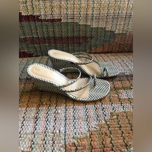 Reformation Snake Print Wedge Heel size 7.5